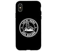 Local and Hero Soil Builder Nature Worm Design Case for iPhone X/XS