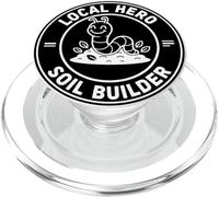 Local and Hero Soil Builder Nature Worm Design PopSockets PopGrip for MagSafe