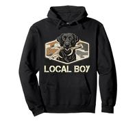 Local Boy Black Lab Hunting Dog Marsh Deer Hunting Vintage Pullover Hoodie