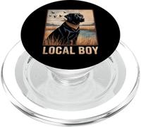 Local Boy Black Lab Hunting Dog Marsh Scene Sunset Vintage PopSockets PopGrip for MagSafe