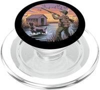 Local Boy Black Lab Marsh Scene Sunset Vintage Country PopSockets PopGrip for MagSafe