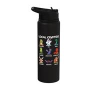 Local Cryptids Cute Cryptid Monsters of America Kawaii Funny Stainless Steel Insulated Water Bottle