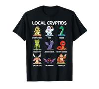 Local Cryptids Cute Cryptid Monsters Of America Kawaii Funny T-Shirt