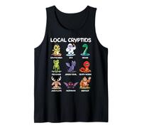 Local Cryptids Cute Cryptid Monsters Of America Kawaii Funny Tank Top