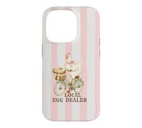 Local Egg Dealer Chicken Delivering Eggs Bicycle Stripes Case for iPhone 14 Pro