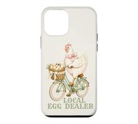Local Egg Dealer Chicken Delivering Eggs Riding Bicycle Bows Case for iPhone 12 mini