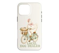 Local Egg Dealer Chicken Delivering Eggs Riding Bicycle Bows Case for iPhone 16 Pro Max