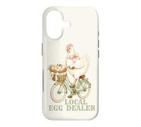 Local Egg Dealer Chicken Delivering Eggs Riding Bicycle Bows Case for iPhone 17