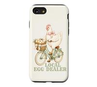 Local Egg Dealer Chicken Delivering Eggs Riding Bicycle Bows Case for iPhone SE (2020) / 7/8