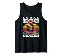 Local Egg Dealer Cool Rooster Sunglasses Funny Farmer Tank Top