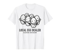 Local Egg Dealer Easter Division Funny Egg Carton Design T-Shirt