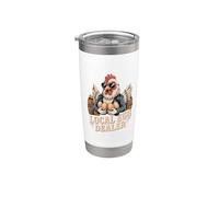 Local Egg Dealer Roster Farmer Funny Chicken Easter Stainless Steel Insulated Tumbler