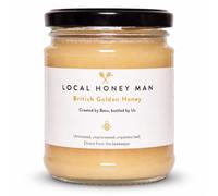 Local Honey Man - 255g British Raw Honey - Unprocessed Natural Honey - Direct Sourced from Hive to Jar, Unpasteurised Golden Honey, Easy to Use in Drinks with Glass Jar
