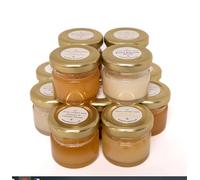 Local Honey Man, 25g Raw Honey Tester Collection, Mini Pot, Untreated & Unprocessed, Directly Crafted by Bees, Unpasteurised and Never Blended - Easy to Use in Drinks with Glass Jar