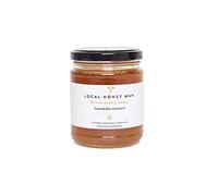 Local Honey Man - 340g British Raw Honey - Unpasteurised Natural Golden Honey - Direct Sourced from Hive to Jar, Unprocessed Pure Honey, Easy to Use in Drinks with Glass Jar