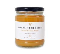 Local Honey Man - 340g British Raw Honey - Unpasteurised Natural Golden Honey - Unprocessed Pure Honey, Easy to Use in Drinks