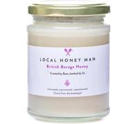Local Honey Man British Borage Honey, 255g Pure Raw Honey, Untreated & Unprocessed, Directly Crafted by Bees, Unpasteurised and Never Blended - Easy to Use in Drinks with Glass Jar