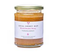 Local Honey Man British Heather Honey, 340g Pure Raw Honey, Untreated & Unprocessed, Directly Crafted by Bees, Unpasteurised and Never Blended - Easy to Use in Drinks with Glass Jar