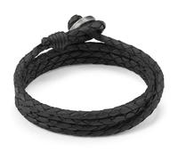 LOCAL LEAGUE Mens Leather Bracelet SURF PATROL AUSTRALIA - Fully Adjustable - BLACK Braided Cord Multilayer Wristband for Men Surfer Wrap Rope BEACH Party Holidays Festival, Boyfriend