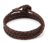 LOCAL LEAGUE Mens Leather Bracelet SURF PATROL AUSTRALIA - Fully Adjustable - BROWN Multilayer Surfer Braided Cord Wrap Rope Wristband for Men BEACH Party Holidays, Boyfriend