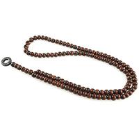 LOCAL LEAGUE Mens Surfer Beaded Necklace DARK BROWN Wooden Bead Rosary LIFEGUARD AUSTRALIA Round Metal Pendant for Men Boyfriend String Surf Party Festival Holiday BEACH Clubbing Tribal