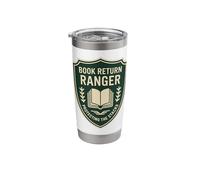 Local Library Book Return Ranger Funny Librarian Badge Stainless Steel Insulated Tumbler