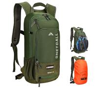 LOCAL LION Hydration Backpack, Waterproof Rucksack with Raincover and Helmet Cover, Lightweight MTB Cycling Bag, Small Hiking Backpack for Biking, Running, Trekking and Skiing