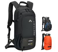 LOCAL LION Hydration Backpack, Waterproof Rucksack with Raincover and Helmet Cover, Lightweight MTB Cycling Bag, Small Hiking Backpack for Biking, Running, Trekking and Skiing