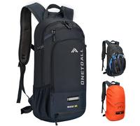 LOCAL LION Hydration Backpack, Waterproof Rucksack with Raincover and Helmet Cover, Lightweight MTB Cycling Bag, Small Hiking Backpack for Biking, Running, Trekking and Skiing