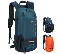 LOCAL LION Hydration Backpack, Waterproof Rucksack with Raincover and Helmet Cover, Lightweight MTB Cycling Bag, Small Hiking Backpack for Biking, Running, Trekking and Skiing