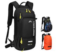 LOCAL LION Hydration Backpack, Waterproof Rucksack with Raincover and Helmet Cover, Lightweight MTB Cycling Bag, Small Hiking Backpack for Biking, Running, Trekking and Skiing