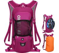 LOCAL LION Running Backpack for Men With Rain Cover, Cycling Backpack Women, 6L Breathable & Lightweight Mountain Bike Bag, Pink Purple