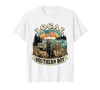 Local Southern Boy Black Lab Deer Duck Hunter Retro Value Graphic T-Shirt