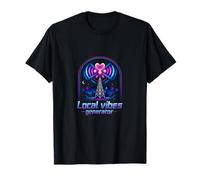 Local Vibes Generator Radio Tower Pride Badge T-Shirt