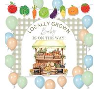 Locally Grown Baby Shower Decorations Farmers Market Decor Banner Farmers Market Supplies Farm Baby Shower Decorations
