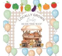 Locally Grown Baby Shower Decorations Farmers Market Decor Banner Farmers Market Supplies Farm Baby Shower Decorations