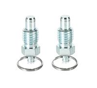 Locating Pin, 2Pcs 2pcs M6 M8 M10 Short Carbon Steel Zinc Plated Retractable Indexing Plunger Pull Tab Lock Pin With Locking Screw ,Alignment Dowel(Short M10 C Pin)