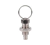 Locating Pin, 2Pcs M10 M12 M16 Pull Ring Indexing Pin/Stainless Steel Knob Plunger Spring Positioning Pin ,Alignment Dowel(Stainless steel,M16*1.5-8)