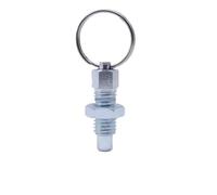 Locating Pin, 2pcs Pull Ring Spring Plunger Indexing Lock Pin Threaded Positioning Self Locking Knob ,Alignment Dowel(GALVANIZED_M6X3)