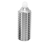 Locating Pin, 3pcs Spring Plunger Cylindrical Head Locking Pin Pressure Ball Positioning Screw Retractable Dowel ,Alignment Dowel(WHITE HEAD_M6*12)