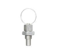 Locating Pin, 5pcs Stainless Steel Spring Plunger Indexing Locking Pull Pin Self Positioning With Ring Knob For Mechanical Equipment ,Alignment Dowel(LHPS-6-1-3)