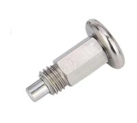 Locating Pin, 5pcs VCN231 Indexing Plunger Bolt Spring Position Pin Self Locking Reset Type Stainless Steel Carbon Steel Knob Plunger Pin ,Alignment Dowel(VCN231-BN,M10*1.0)
