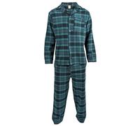 Location Clothing Mens Cotton Flannel/Brush Cotton PJ Pyjama Set PJ's Pyjamas Sizes S-4XL (ESQ Black Blue, 4XL)