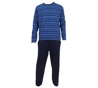 Location Clothing Mens Pyjama Set Pyjamas PJs Cotton S-4XL Loungewear, 2XL, Corban Blue Stripe
