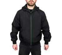 Location Mens Goggle Jackets KillJoy Windproof Hooded Colour Zipped, 3XL, Black/Green