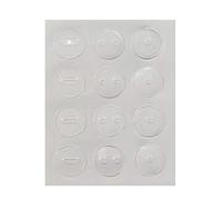 Locator Dots & Dashes - Raised Tactile Dots & Dashes Computer Gaming Keyboard Location Learning Stickers - 12 Pack, Clear, Single Dots x 4, Double Dots x 4, Dashes x 4, Made in USA