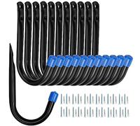 Locawaya Garage Storage Hooks, Garage Wall Hooks for Hanging, Heavy Duty J Utility Hangers, 12 Pack