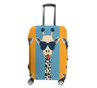 LOCCHEN Necks of Giraffe Luggage Cover Elastic Washable Suitcase Protector Animal Suitcase Cover Elastic Trolley Decoration, R4, L(26-28in), Suitcase cover