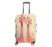 LOCCHEN Necks of Giraffe Luggage Cover Elastic Washable Suitcase Protector Animal Suitcase Cover Elastic Trolley Decoration, R10, S(19-21In）, Suitcase cover