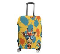 LOCCHEN Necks of Giraffe Luggage Cover Elastic Washable Suitcase Protector Animal Suitcase Cover Elastic Trolley Decoration, R8, M(22-24in), Suitcase cover